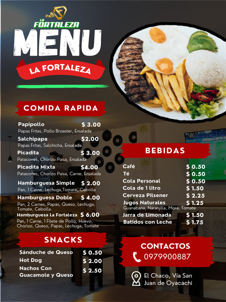 Menú del Restaurante La Fortaleza | PDF | Cocina occidental | Cocina de ...