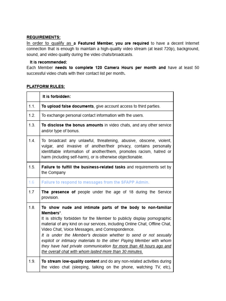 Platform Rules'25 (New Version) | PDF | Video | Videotelephony