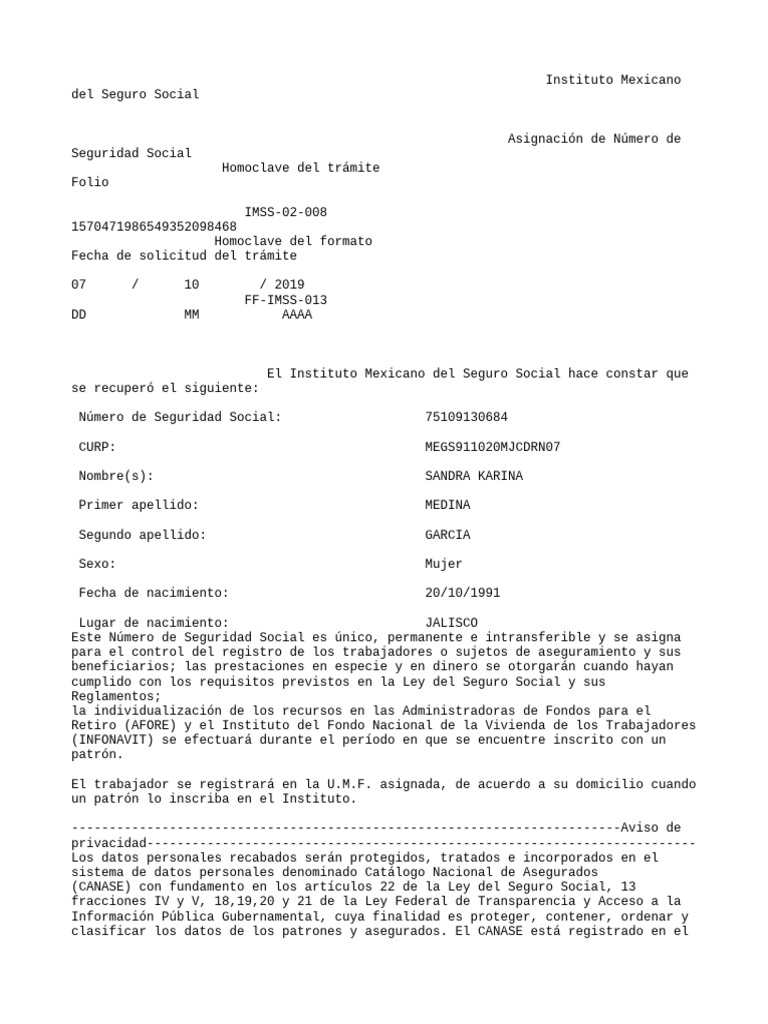 Formato de NSS | PDF | Gobierno