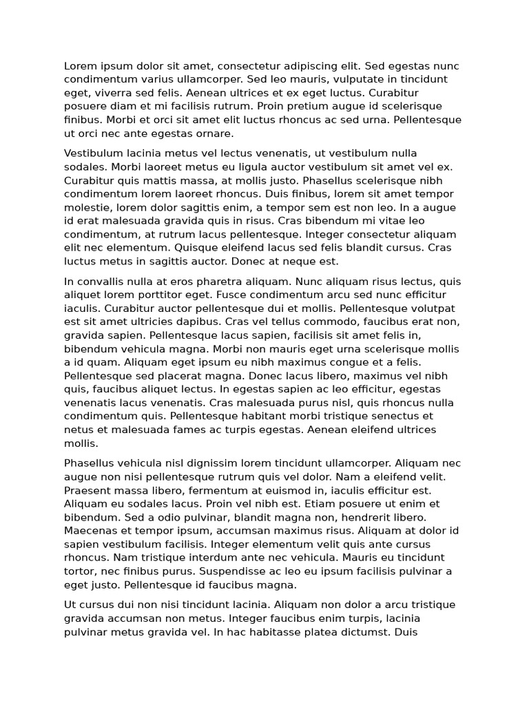 Lorem Ipsum 5 Pragraphs | PDF