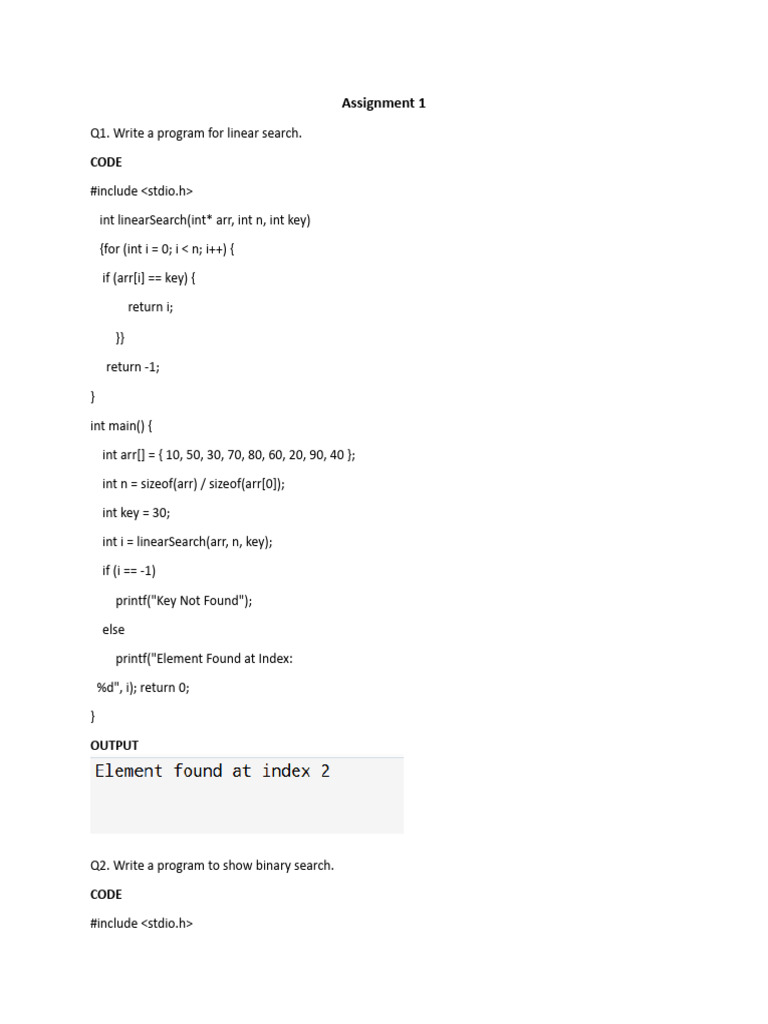 Search and Sort Algorithms in C | PDF | Computer Programming ...