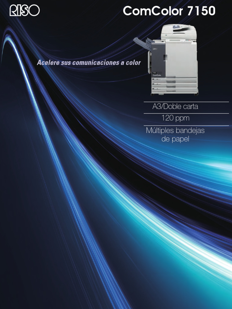 Riso Comcolor 7150 | PDF | Color | Impresora (Computación)