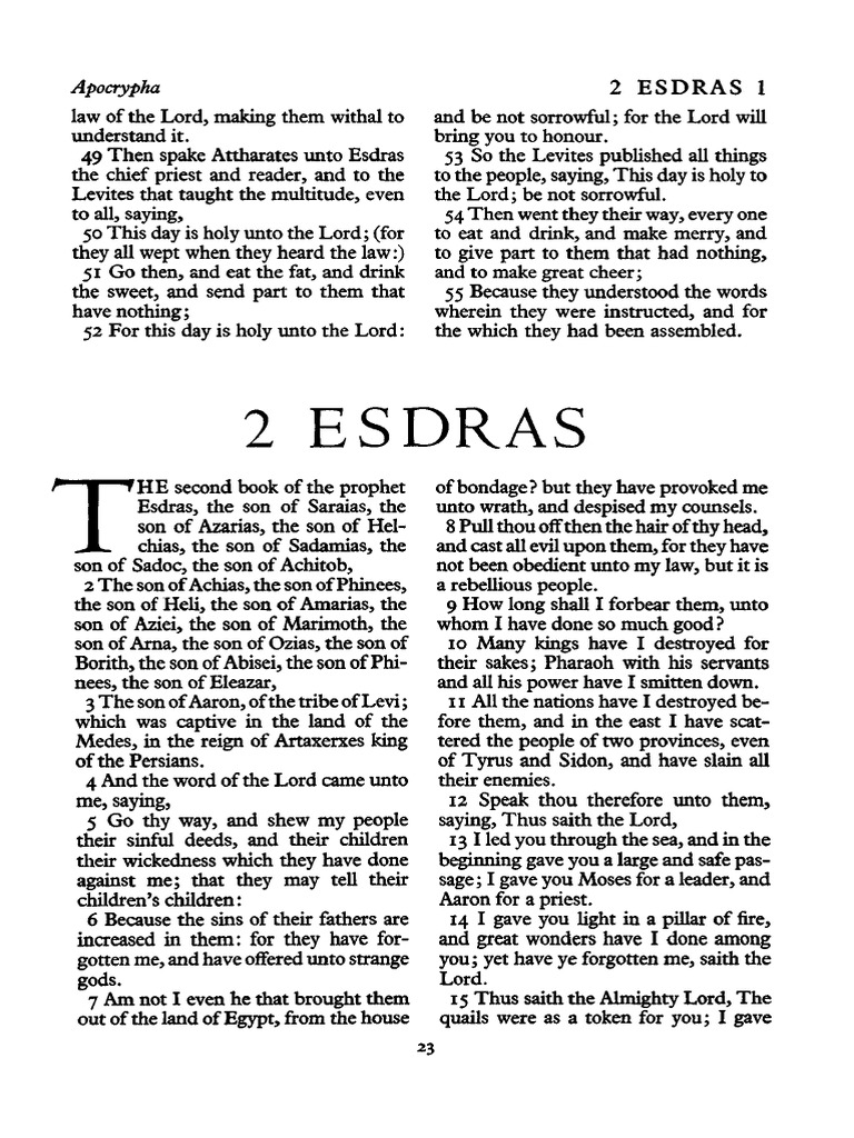 2 Esdras: A Call to Repentance | PDF | Jacob | Thou