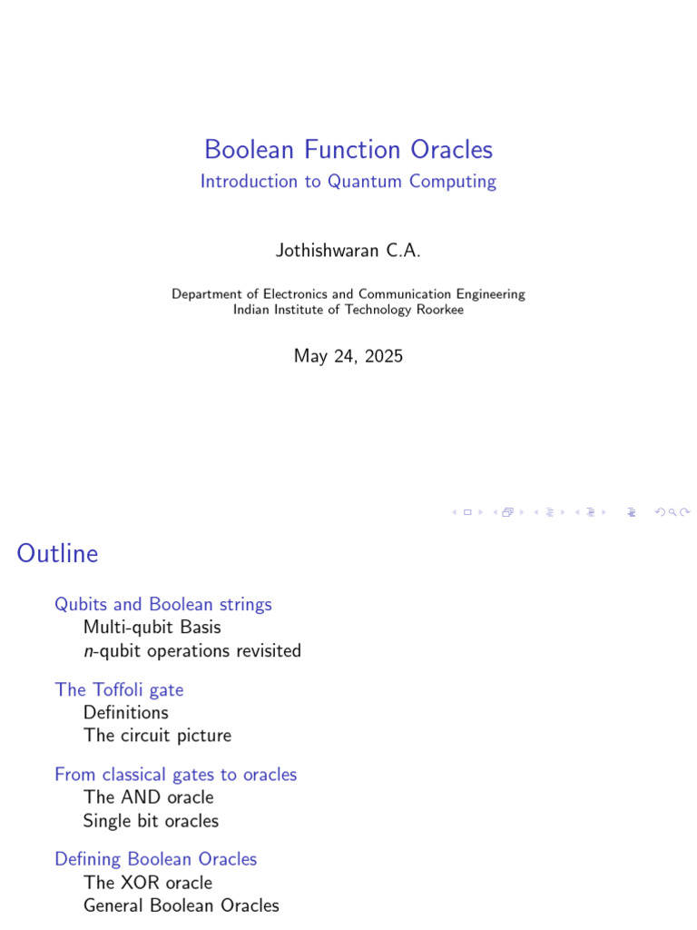 Understanding Boolean Function Oracles | PDF | Quantum Computing ...