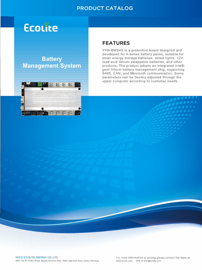 Ecolite BMS 4S V1.5 | PDF
