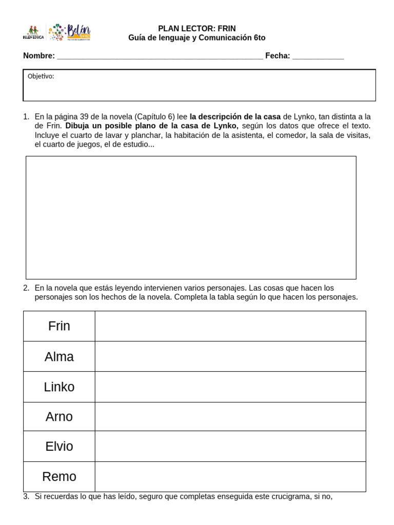 Actividades de Lectura: Frin 6to Grado | PDF