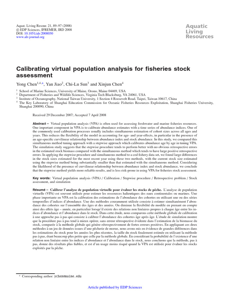 Virtual Population Analysis Calibration | PDF | Regression Analysis ...