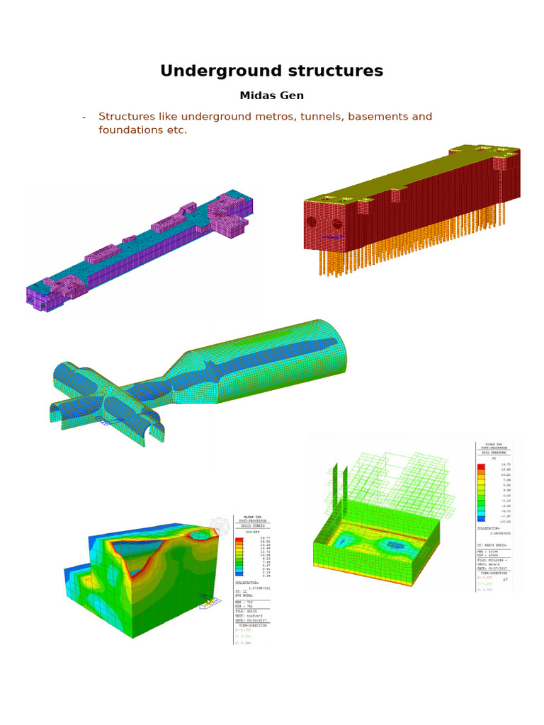 Midas Gen for Underground Structure Analysis | PDF | Prestressed ...