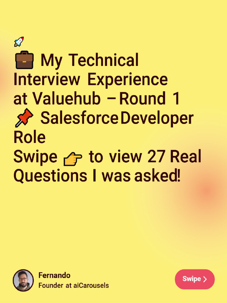 ValueHub Interview Experience | PDF
