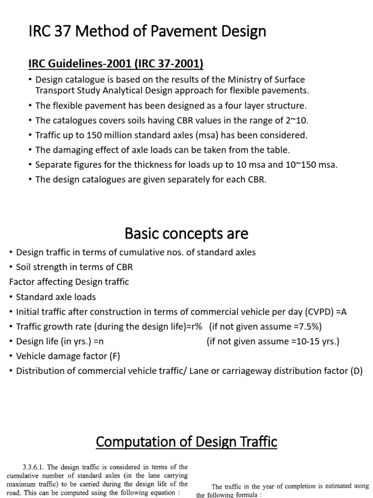 IRC 37 Flexible Pavement Design Guide | PDF | Road | Road Surface