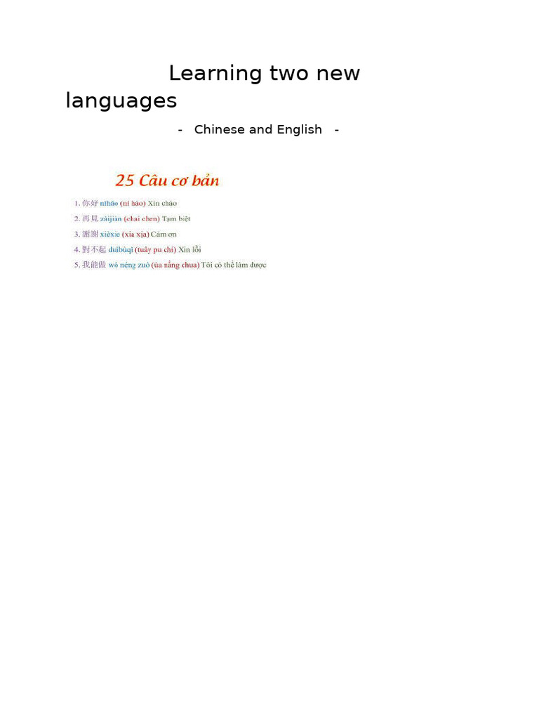Learning Languages | PDF