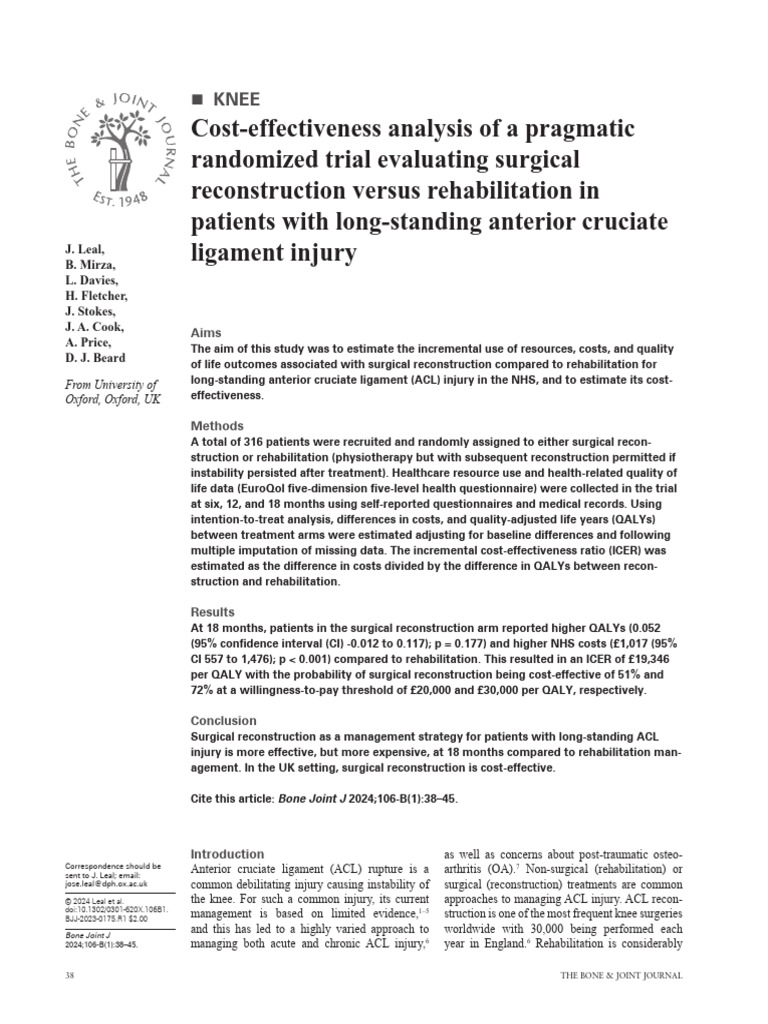 2023 - Cost-Effectiveness Analysis of A Pragmatic Randomized Trial ...