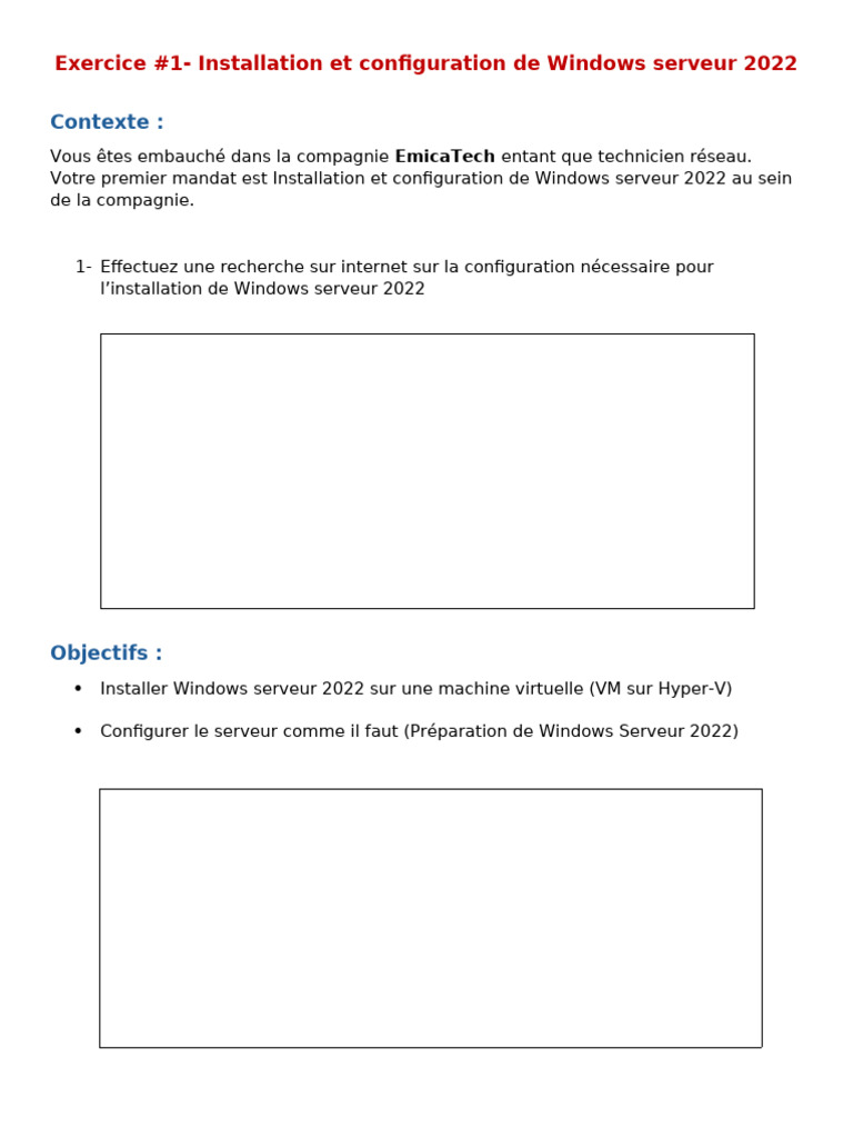 Installation de Windows Server 2022 | PDF