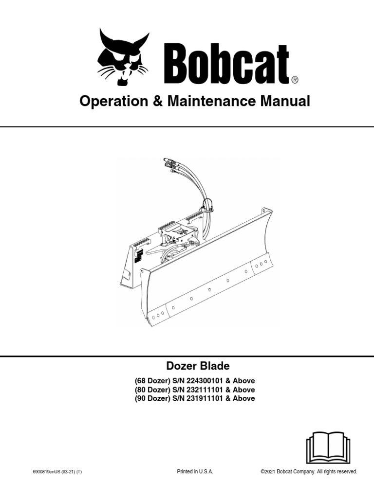 Dozer Blade Operation Manual | PDF | Loader (Equipment)