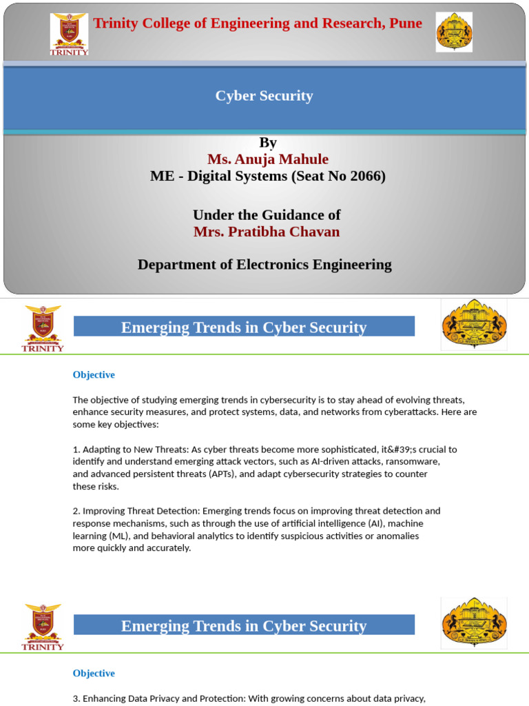 Emerging Cybersecurity Trends Overview | PDF | Security | Computer Security