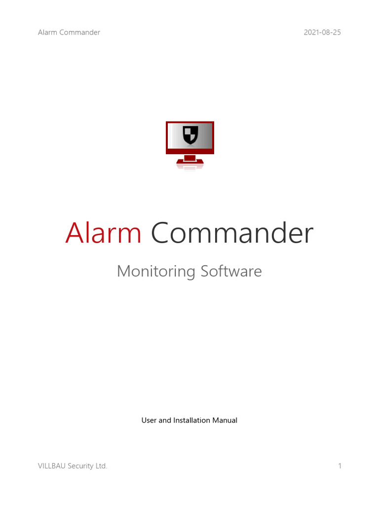 Alarm Commander User Manual | PDF | Computer Terminal | Computer Network