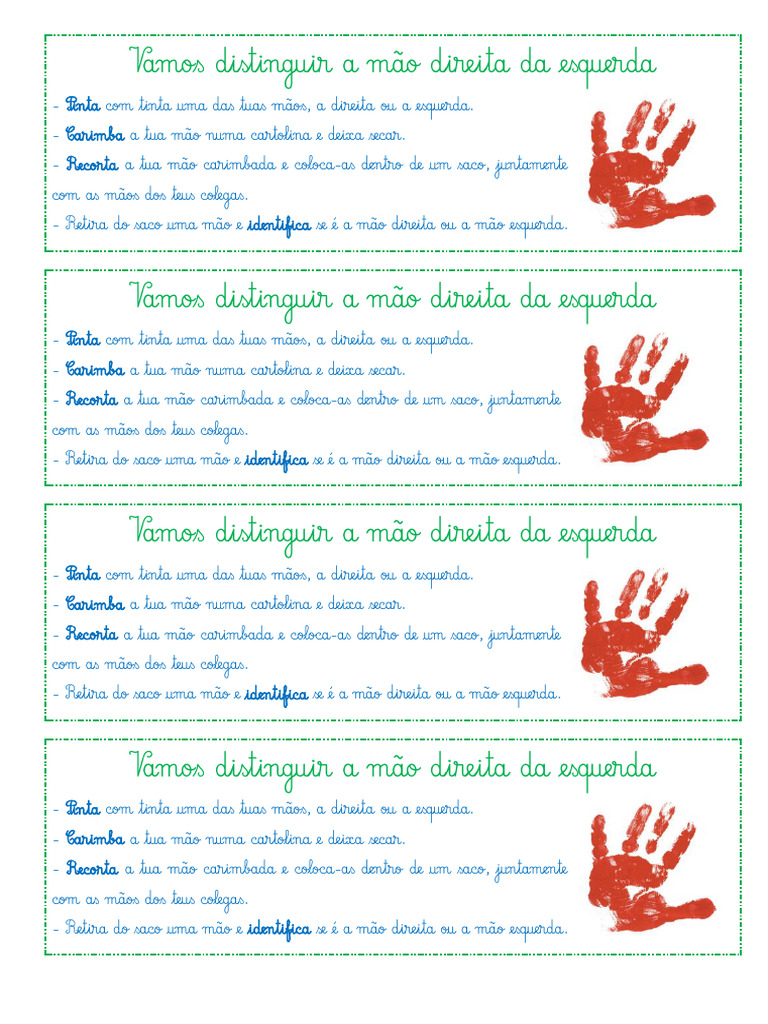 Vamos Distinguir A Mão Direita Da Esquerda | PDF