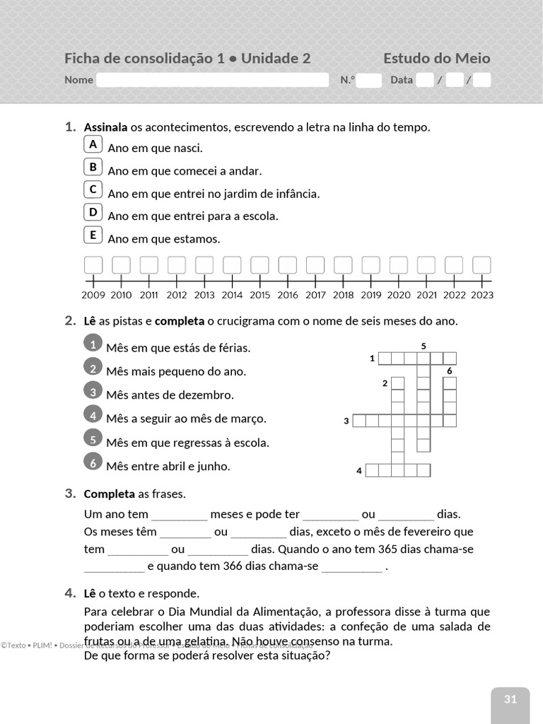 Atividades de Estudo do Meio para Crianças | PDF