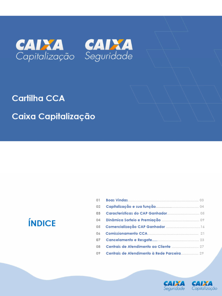Características do CAP Ganhador CCA | PDF