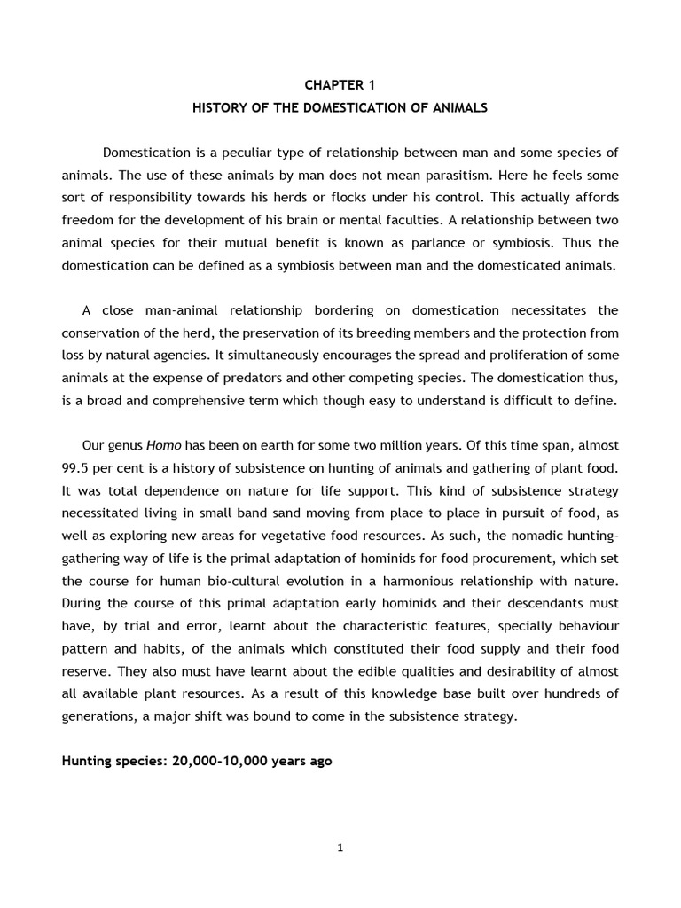 History of Animal Domestication | PDF | Agriculture | Livestock