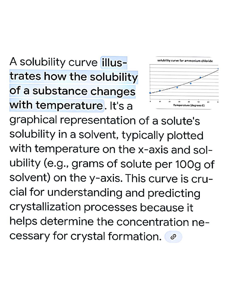 Solubility Curve | PDF