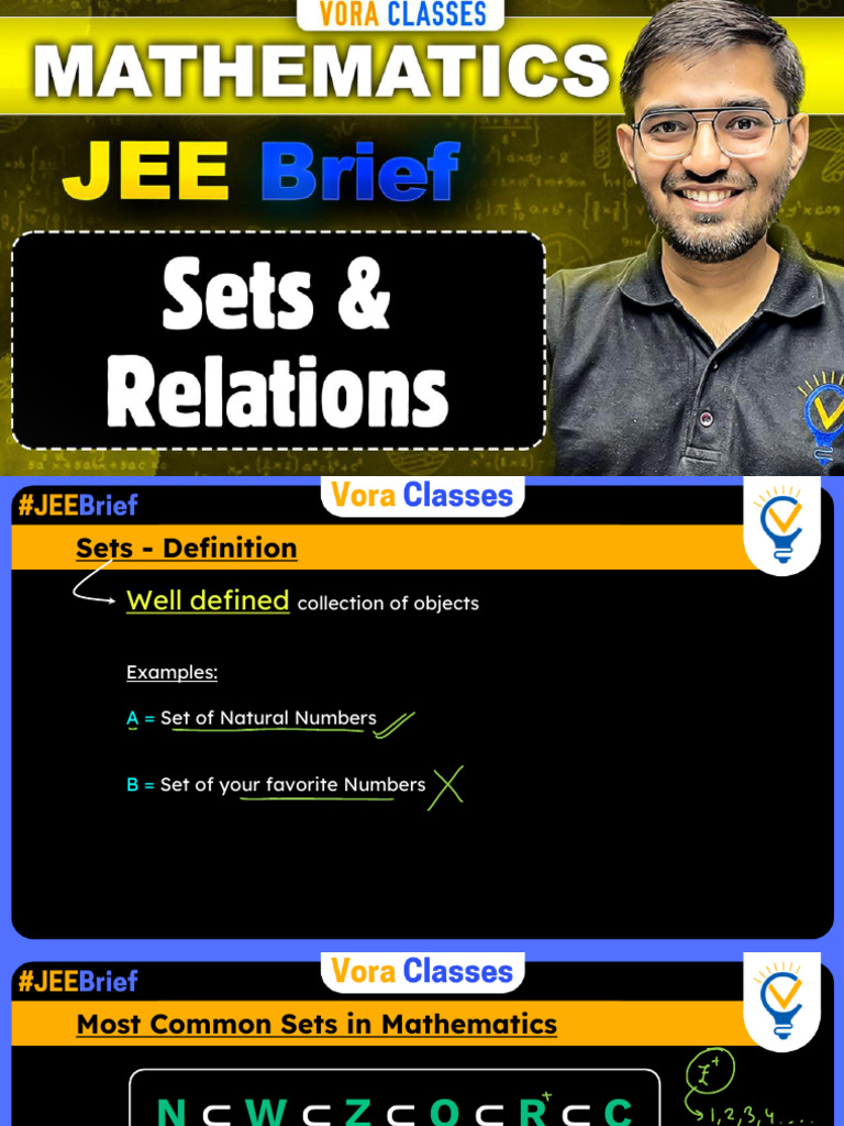 JEE Brief - Sets & Relations | PDF | Set (Mathematics) | Mathematical Logic