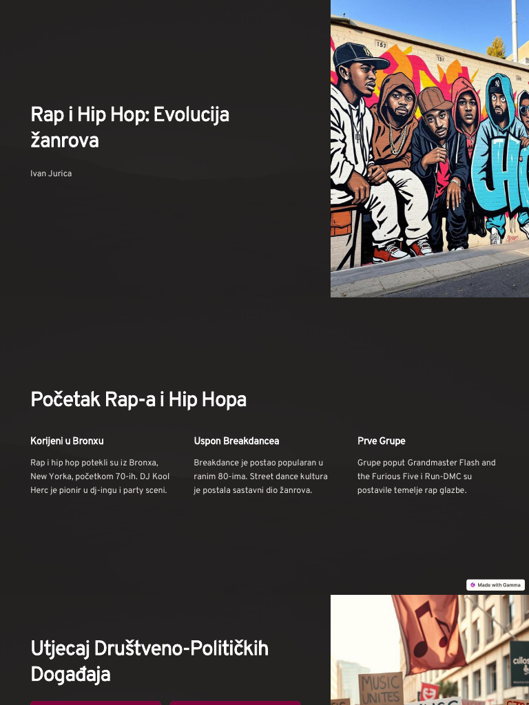 Rap I Hip Hop Evolucija Zanrova | PDF