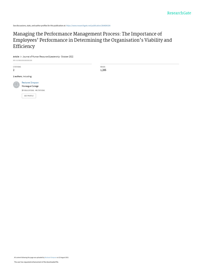 Managing The Performance Management Proc | PDF | Performance Appraisal ...