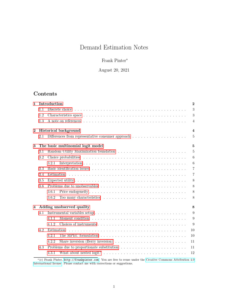 Demand Estimation Techniques Overview | PDF | Logistic Regression ...