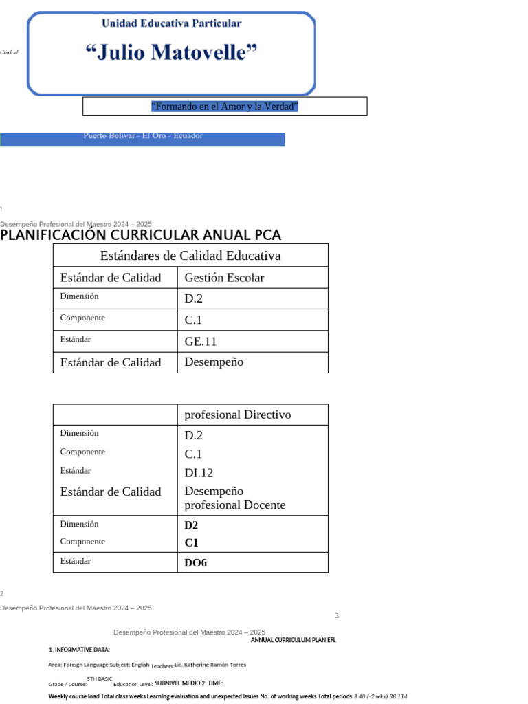 Annual Curriculum Plan for English 2024-2025 | PDF | English As A ...