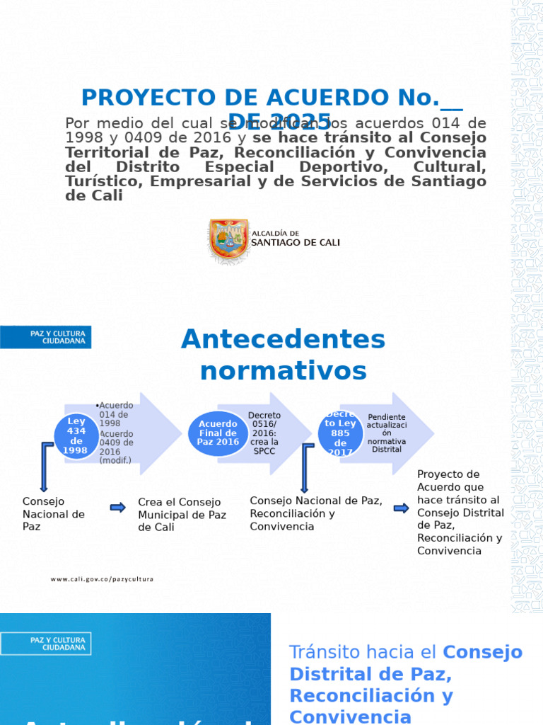 Modificación del Consejo de Paz en Cali | PDF | Paz