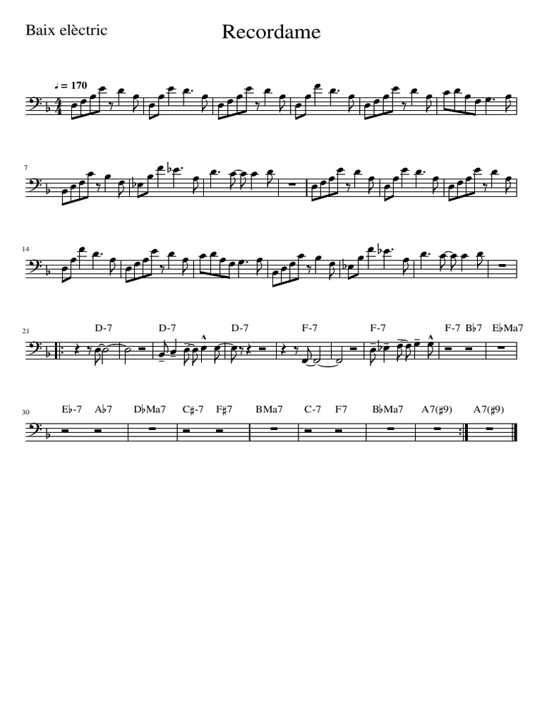 Recordame Liceu-Baix Elèctric | PDF