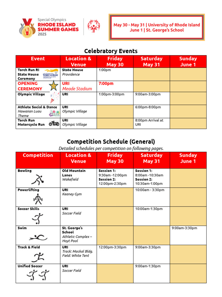 SG 2025 Celebratory Events Competition Schedule FINAL 04.28.25 2 | PDF ...