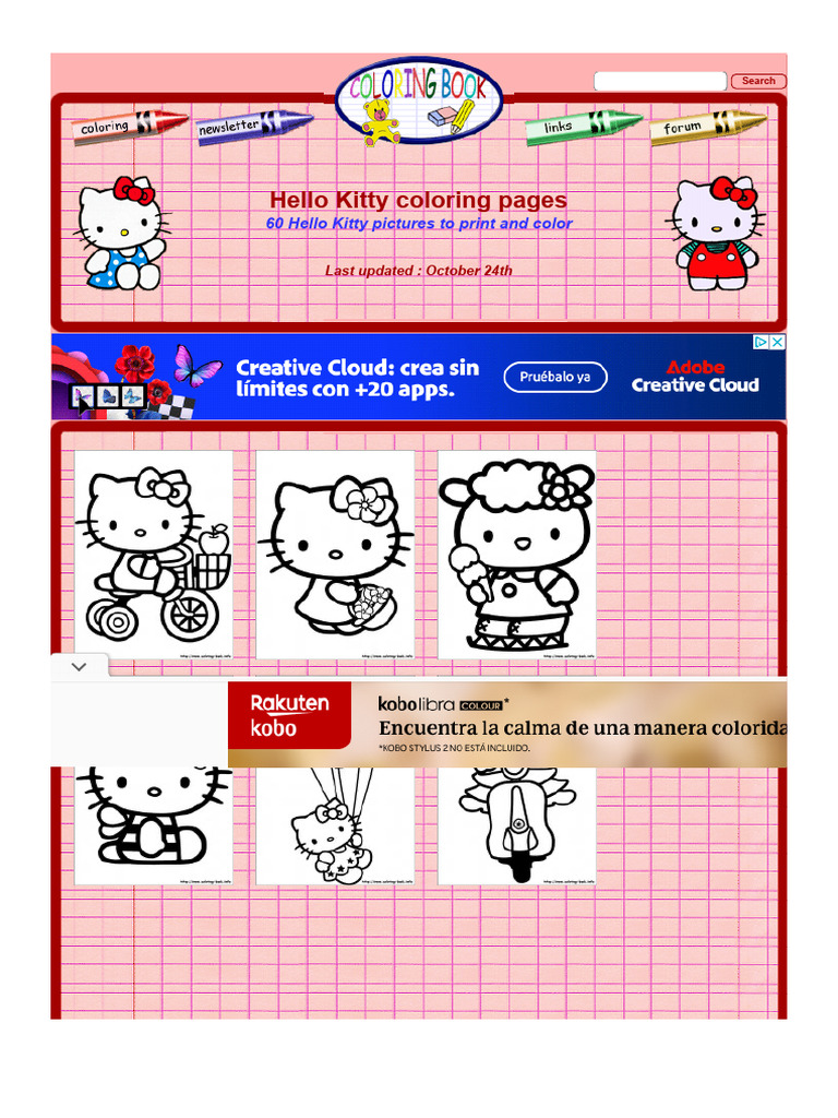 Hello Kitty Coloring Pages On Coloring-Book - Info | PDF