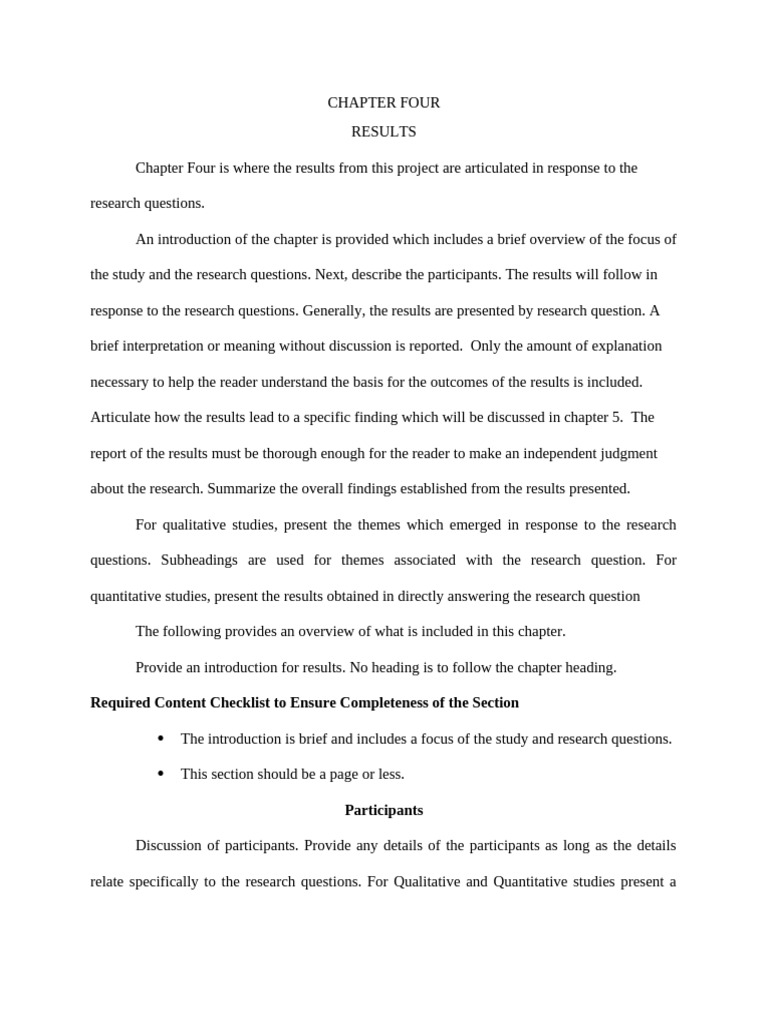 Chapter 4: Results in Qualitative Research | PDF | Qualitative Research ...