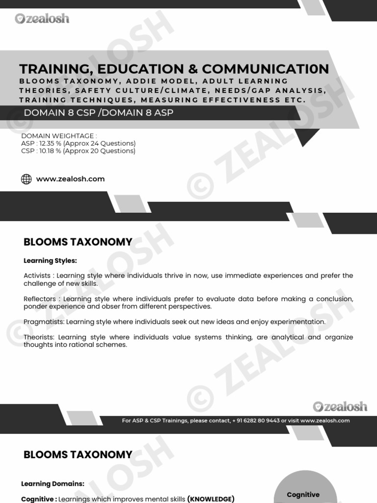 Understanding Training Domains | PDF | Learning | Learning Styles