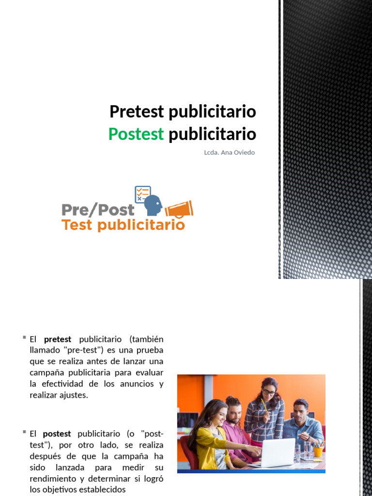 Pretest Publicitario Postest Publicitario | PDF