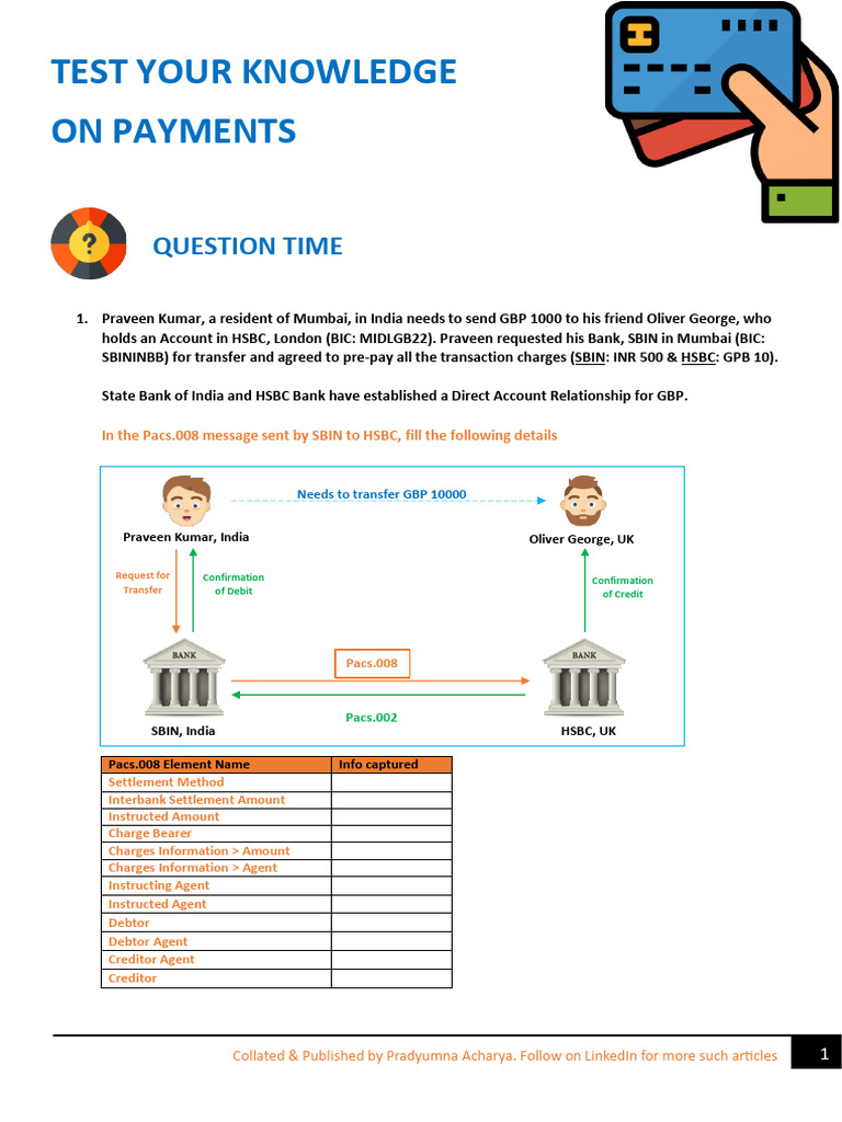 PACS.008 Message Format Explained | PDF | Debit Card | Banks