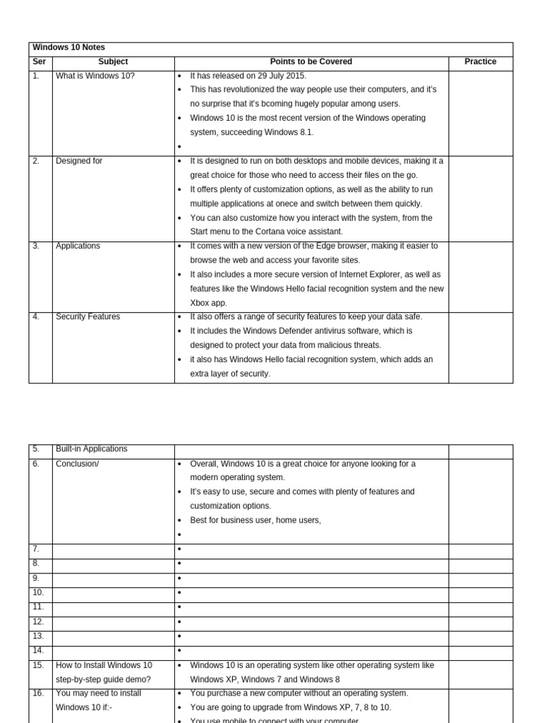 Windows 10 basic notes december 2024 pdf windows 10 booting