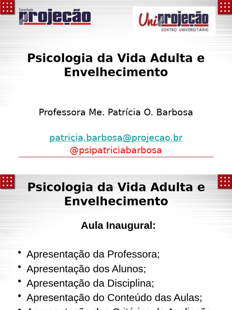 Psicologia do Envelhecimento e Desenvolvimento | PDF | Envelhecimento ...