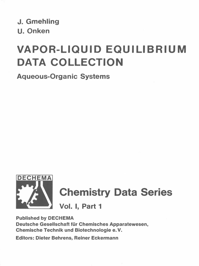 Vapor-Liquid Equilibrium Data Collection | PDF | Physical Chemistry ...