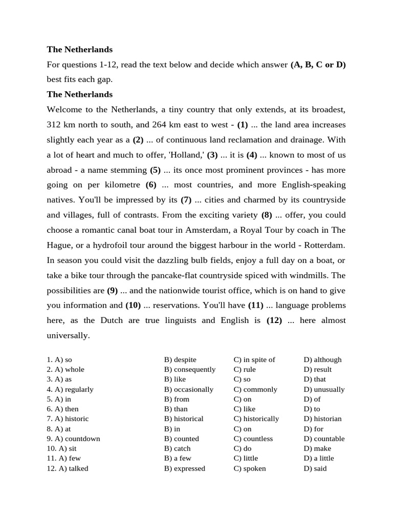The Netherlands Test | PDF