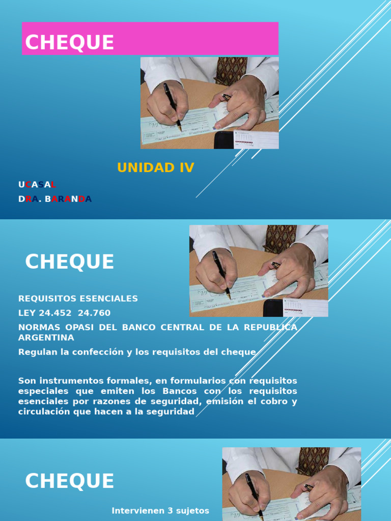 CHEQUE | PDF | Cheque | Bancos