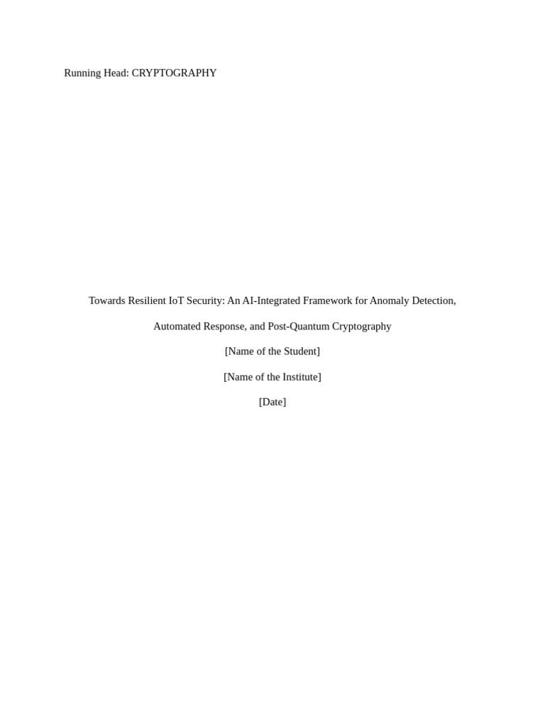 AI-Driven IoT Security Framework | PDF | Cryptography | Security