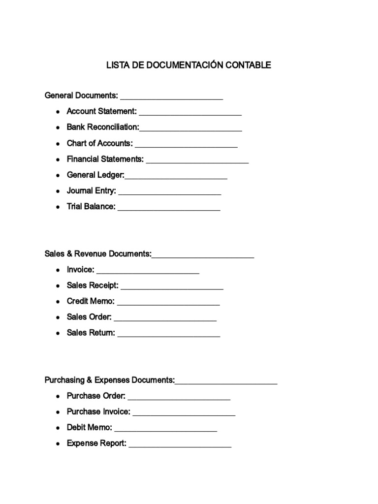 Contabilidad: Documentación Esencial | PDF