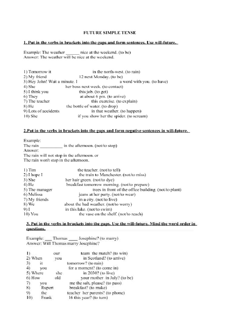 Future Simple | PDF