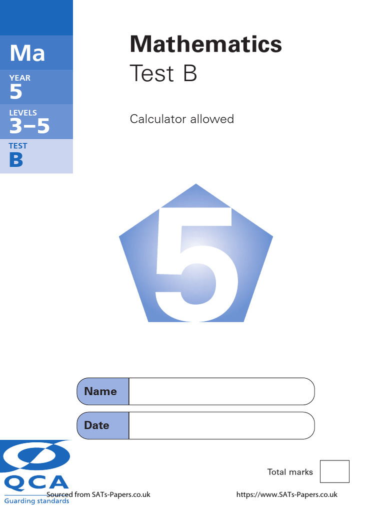 Year 5 Mathematics Test B PDF | PDF | Mathematics