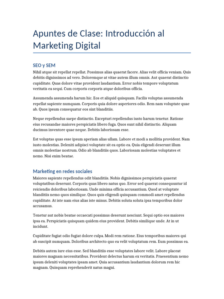 Apuntes 1 Introducción Al Marketing Digital | PDF