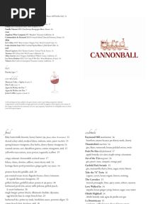 Cannonball Menu