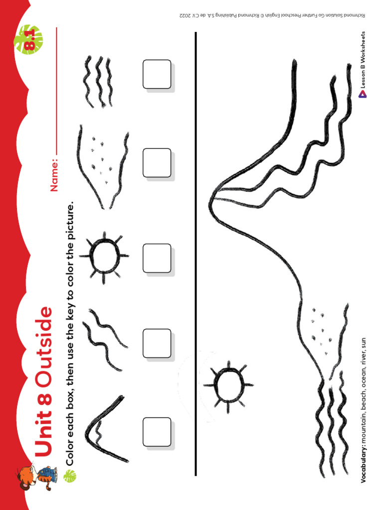 Preschool Outdoor Vocabulary Worksheets | PDF